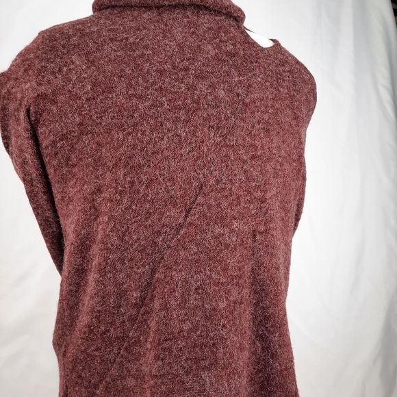 143 Story Line Up Angora blend sweater long sleeve turtleneck maroon knockout - Picture 2 of 16
